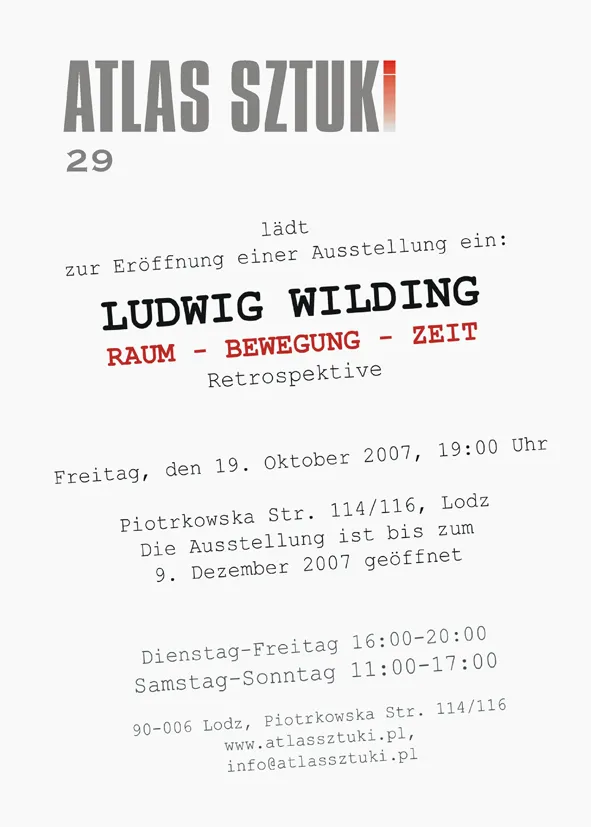 Ludwig Wilding: Przestrzeń – Ruch – Czas